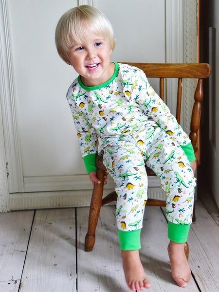 Dinosaur Jersey - Pure Cotton Boys Pyjamas