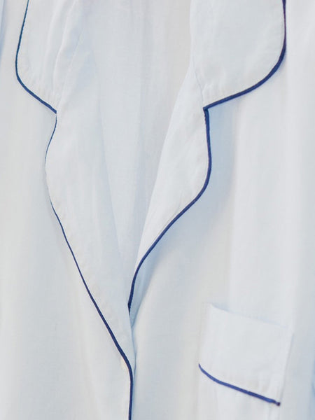 Pale Blue - Classic 100% Cotton Ladies Pyjamas