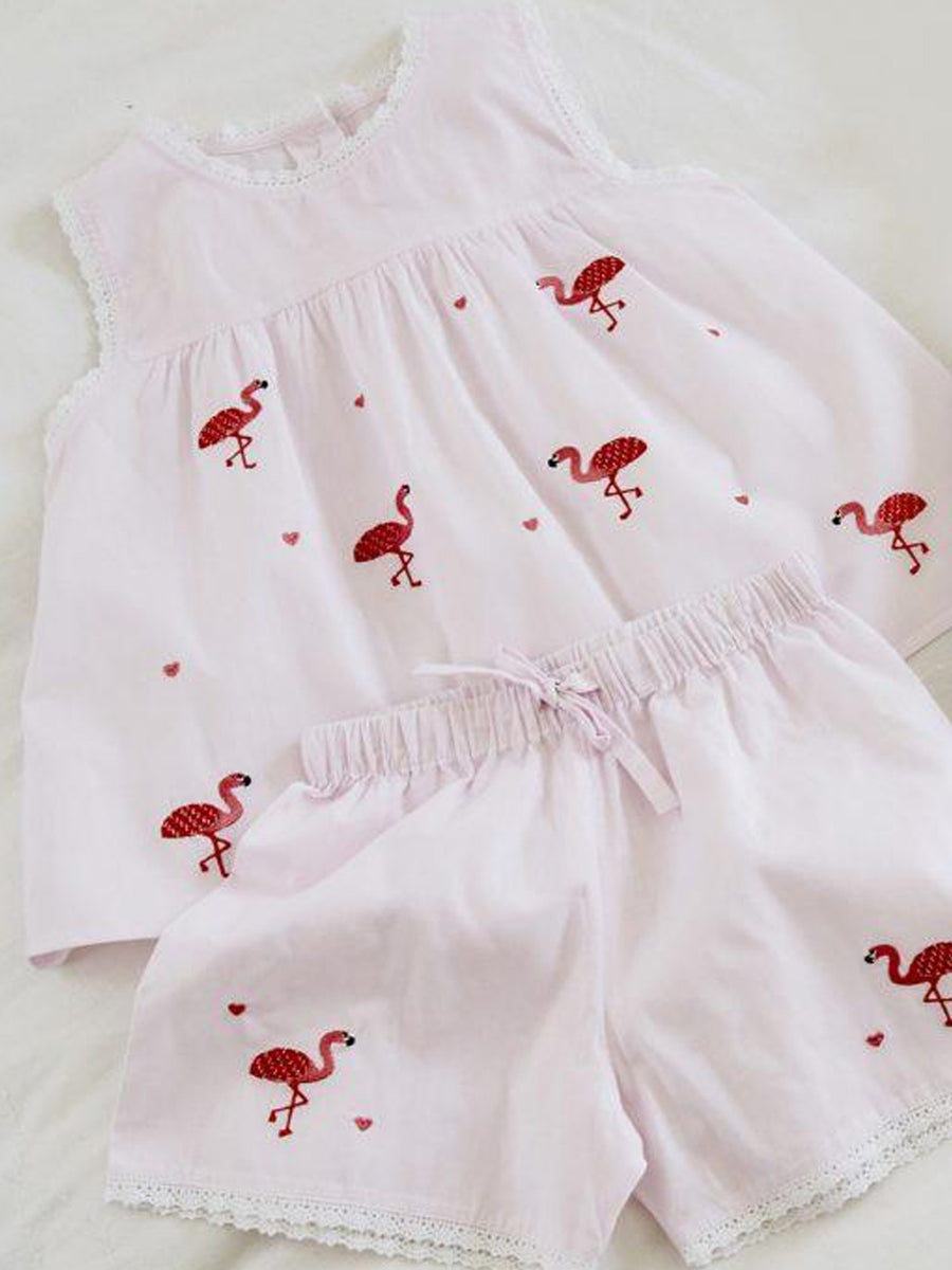 Baby girl clothes with hot sale flamingos