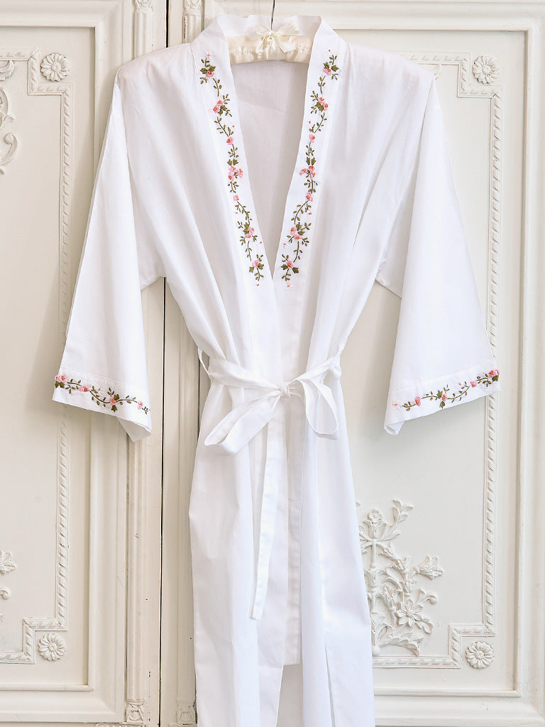 Rosebud Dressing Gown Classic Cotton