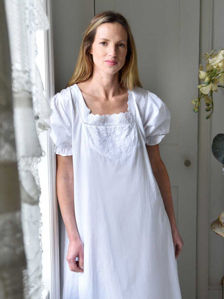Audrey White Cotton Nightdress