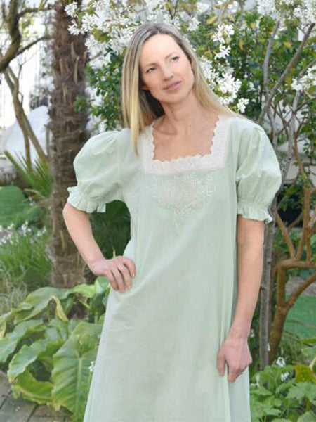 Pale Green Audrey Cotton Nightdress 12-16