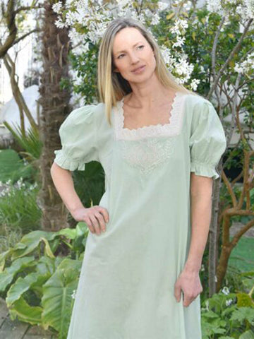 Pale Green Audrey Cotton Nightdress 12-16