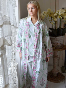 Floral Pink Palms Dressing Gown