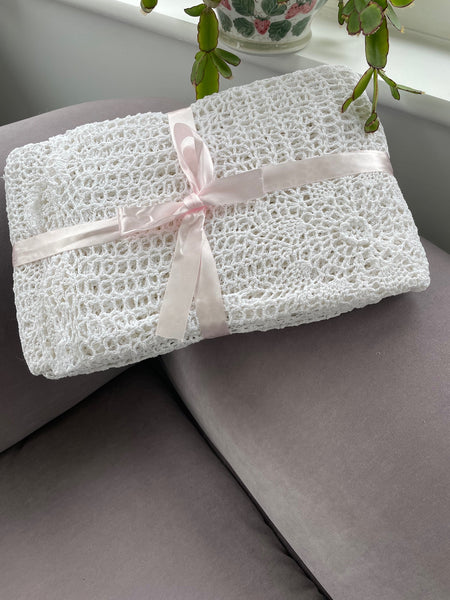 Crochet Cotton Bed Throw.    Only 1 Left