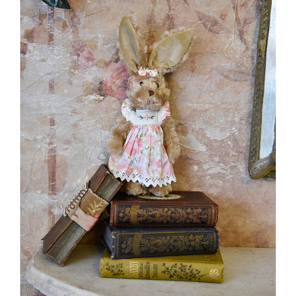 Small Rabbit Teddy in Pink Dress