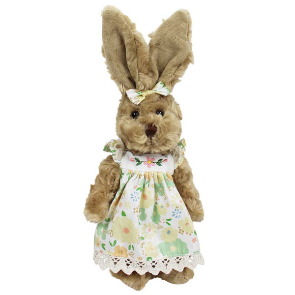 Small Rabbit Teddy in Yellow Dress