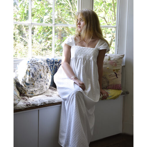 Maud Swiss Dot Cotton Nightdress