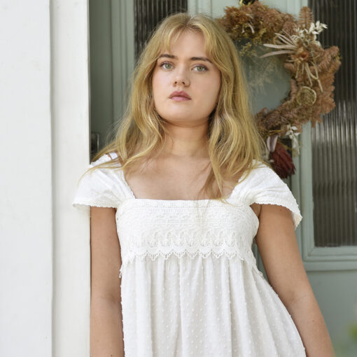 Maud Swiss Dot Cotton Nightdress