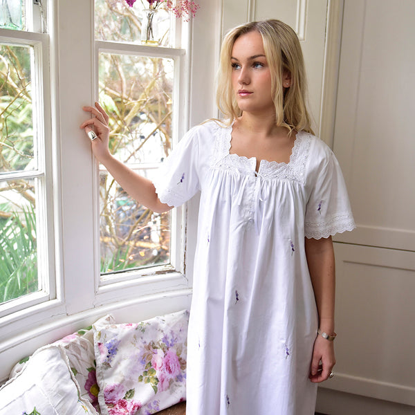 Flora Cotton Nightdress  Fits up to size 14