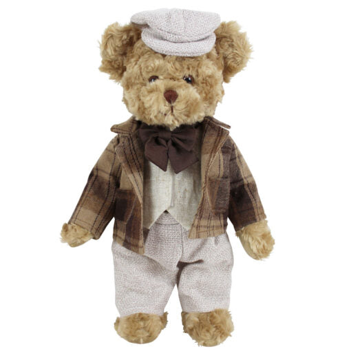 Teddy in Brown Tartan Jacket and Flat Cap