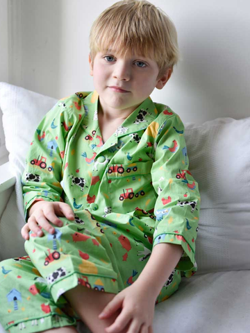 Farmyard Print Cotton Pyjamas