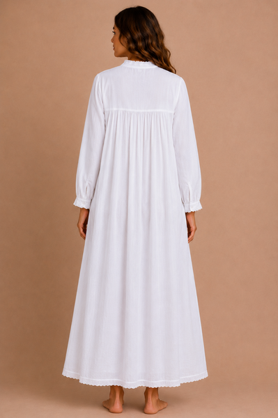 Polo Long-sleeved Cotton Nightdress  Sizes 10-14 & 16-20