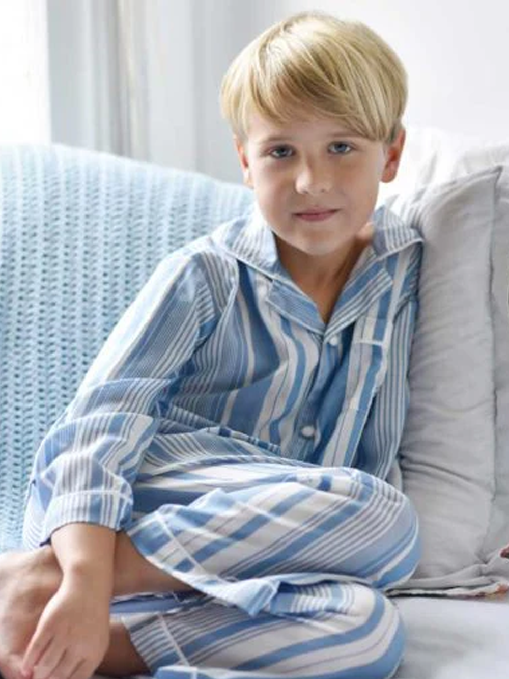 Thomas Blue & White Stripe Modal Pyjamas
