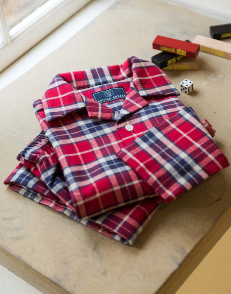 Boys Red Tartan Pyjamas