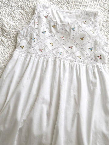 Pure White 100% Cotton Ladies Nightdress