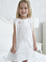 White Cotton Girls Nightdress