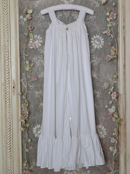 Pure White Ladies Cotton Nightdress