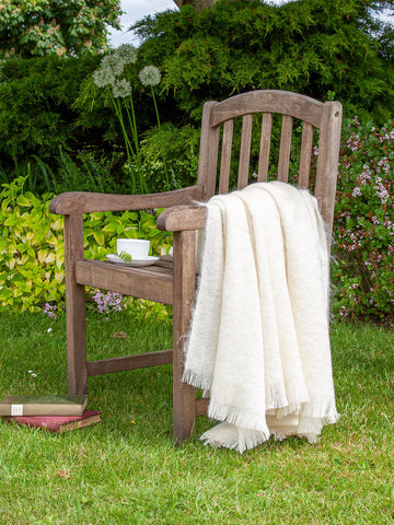 Bronte by Moon Natural Mohair Throw