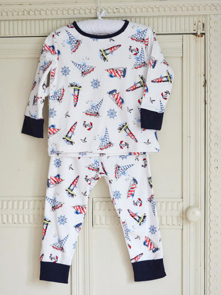 Nautical Print -Jersey Cotton Boys Pyjamas