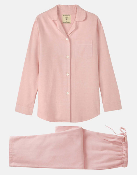 Powder Pink Herringbone Pyjamas